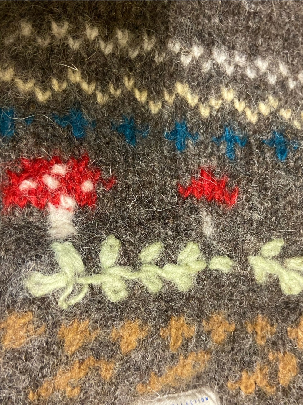 Royal Collection 100% Wool Scarf - Handcrafted in Nepal Fair Isle Pattern Winter - Picture 5 of 10